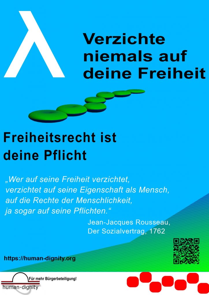 Freiheitsrecht ist deine pflicht Plakat 298 x 420_A3