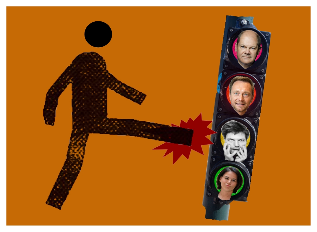 Arschtritt Ampelkoalition